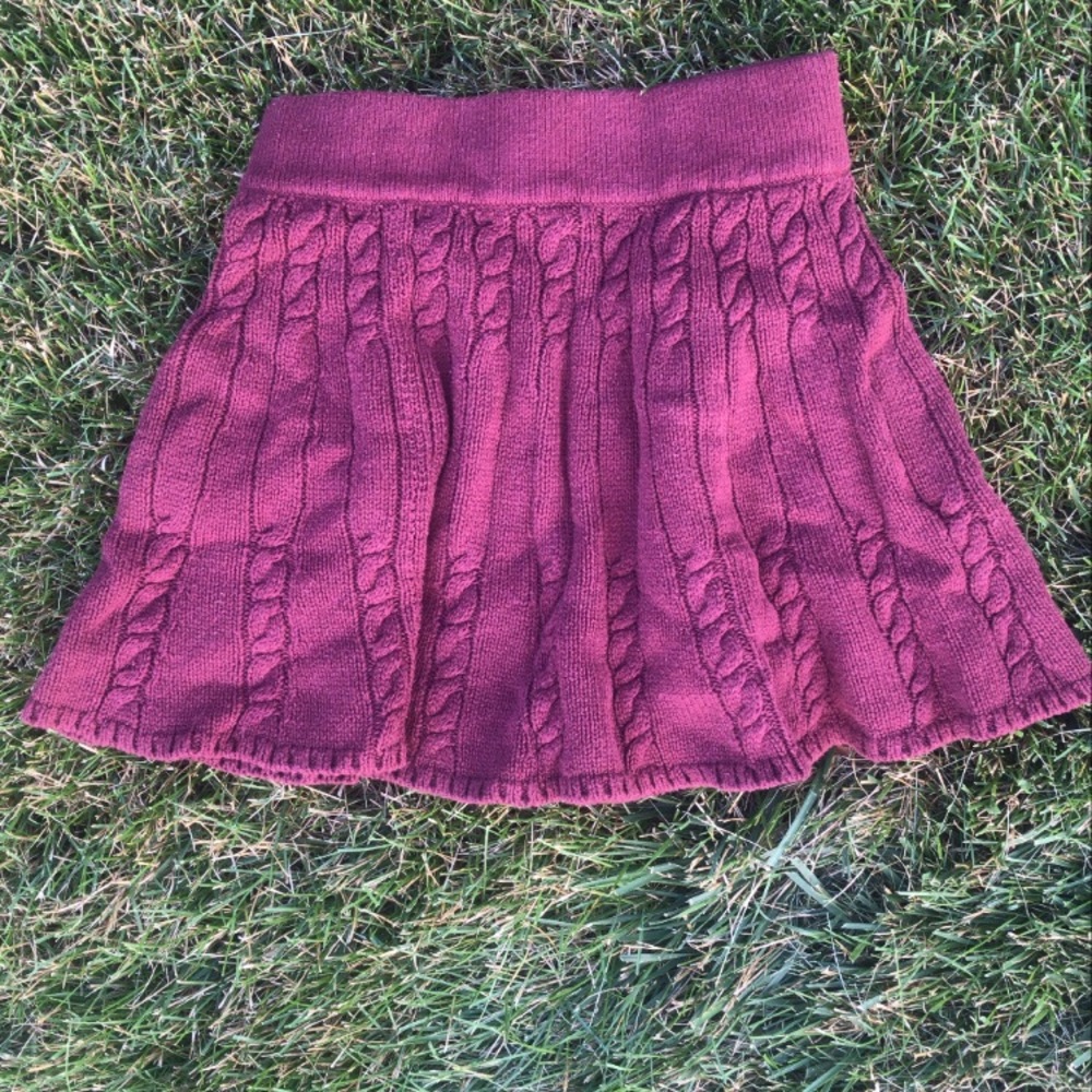 sweater knit skirt